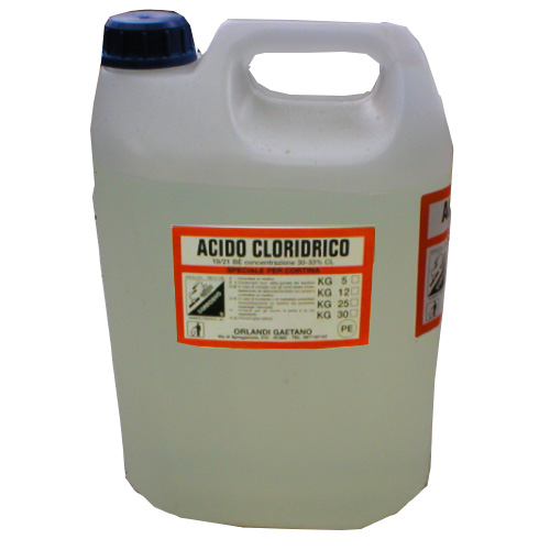 Acido Cloridrico Kg 5 (30-33%) – Vendita materiali edili di Mauro